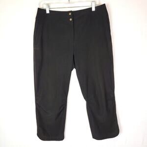 Chico's Zenergy Golf Womens Crop Pants Lightweight Athleisure Solid Black‎ SZ 6